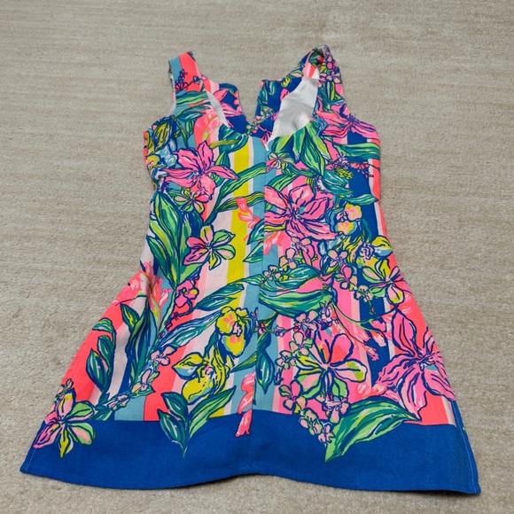 Lilly Pulitzer Floral Donna Shift Romper Dress Multi Size 00 Beachy - Picture 1 of 11